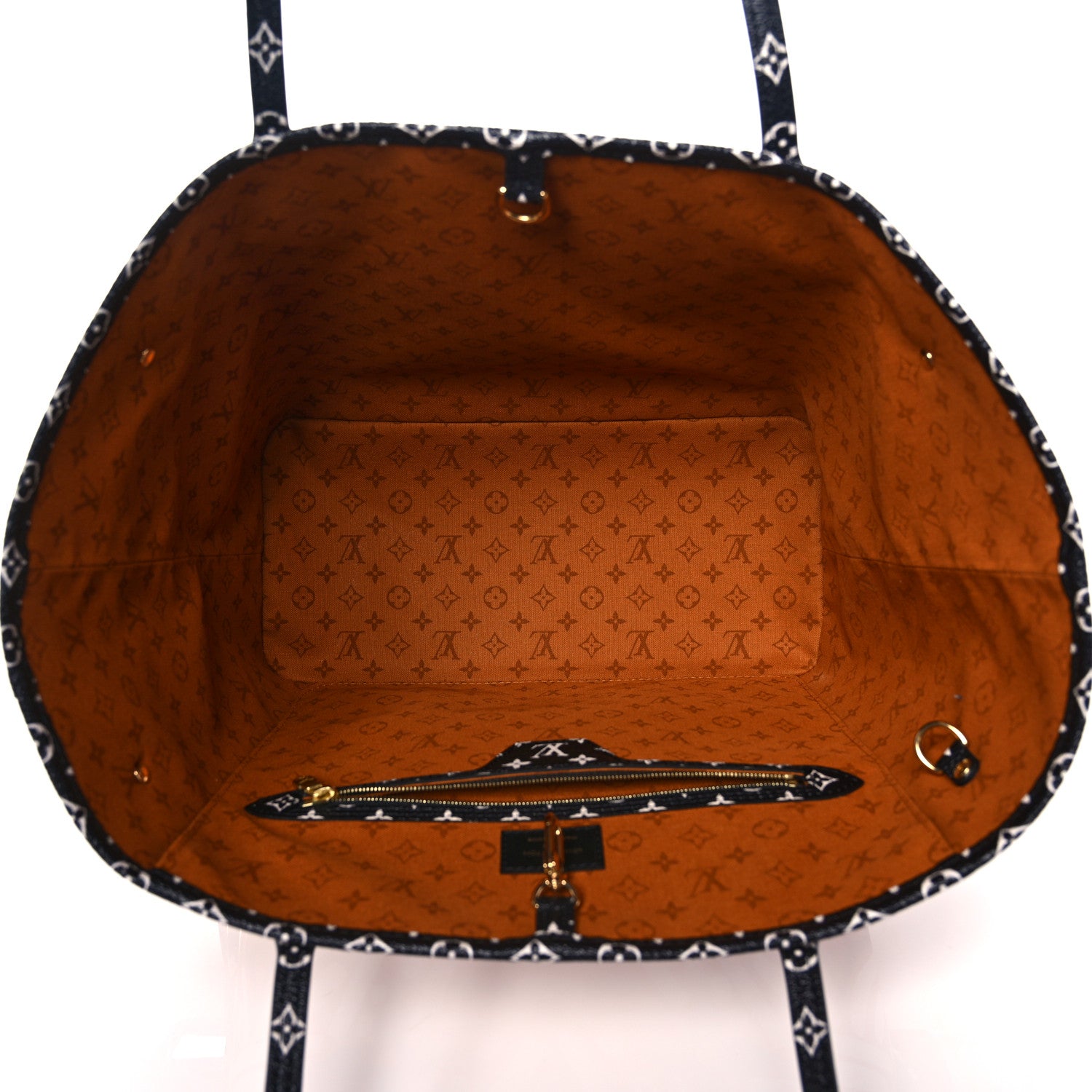 Louis Vuitton Monogram Giant Crafty Neverfull MM Creme Caramel 5 of 8