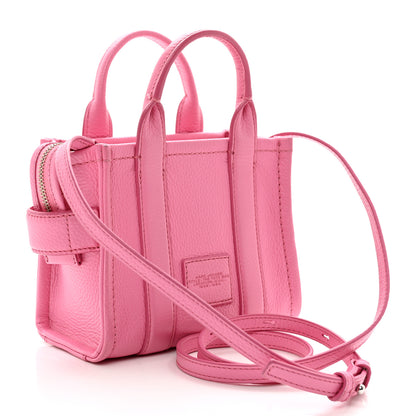 Marc Jacobs Grained Calfskin Mini The Tote Bag Candy Pink 3 of 11