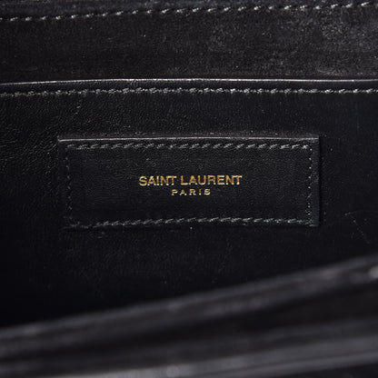 Saint Laurent Calfskin Pony Hair Small Lulu Shoulder Bag Black 6 of 9