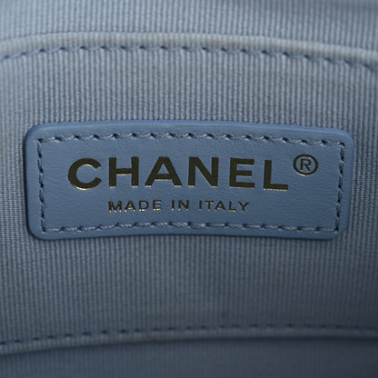 Chanel Lambskin Quilted Mini Lacquered Chain Flap Light Blue 6 of 12
