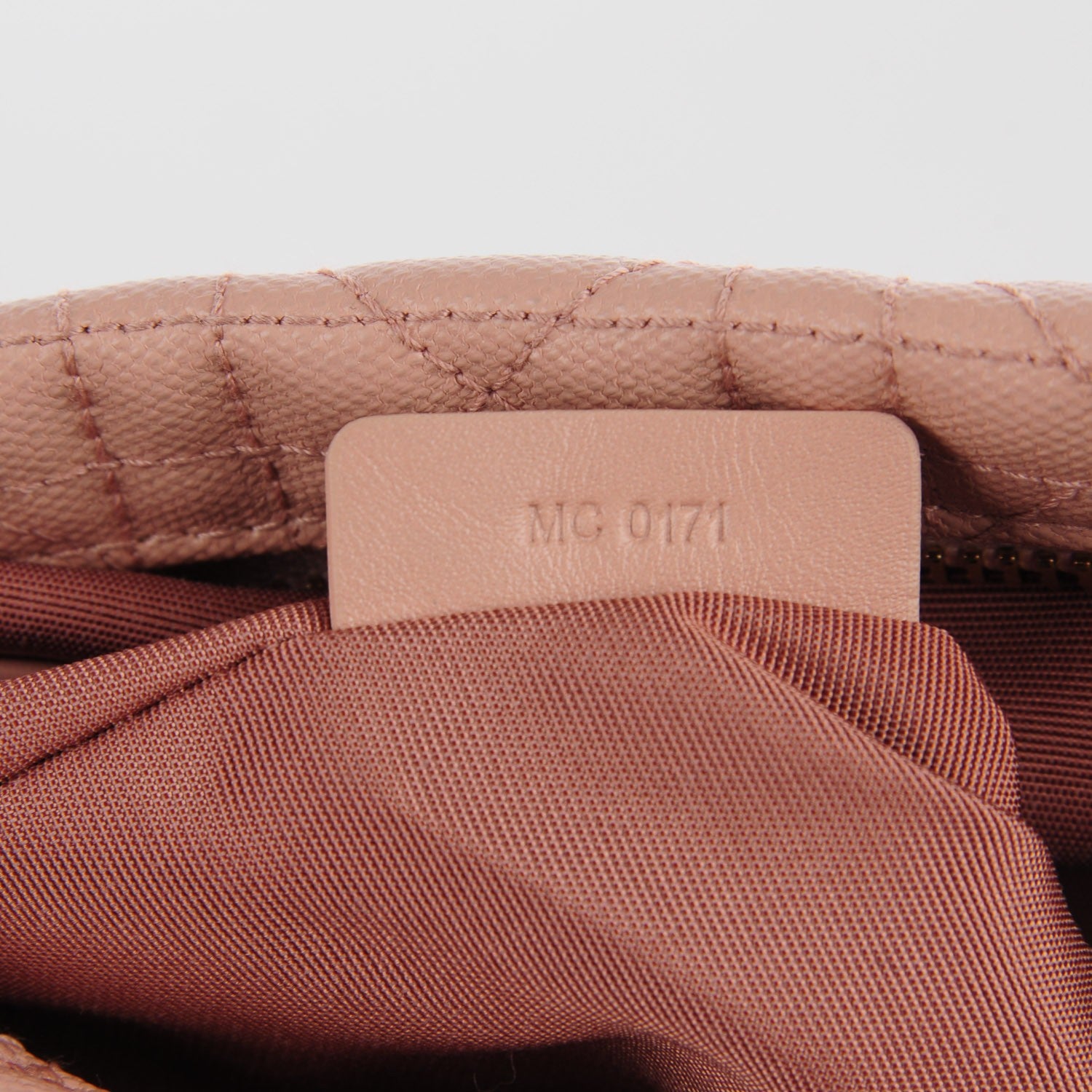 Christian Dior Coated Canvas Cannage Panarea Clutch Light Pink 6 of 9