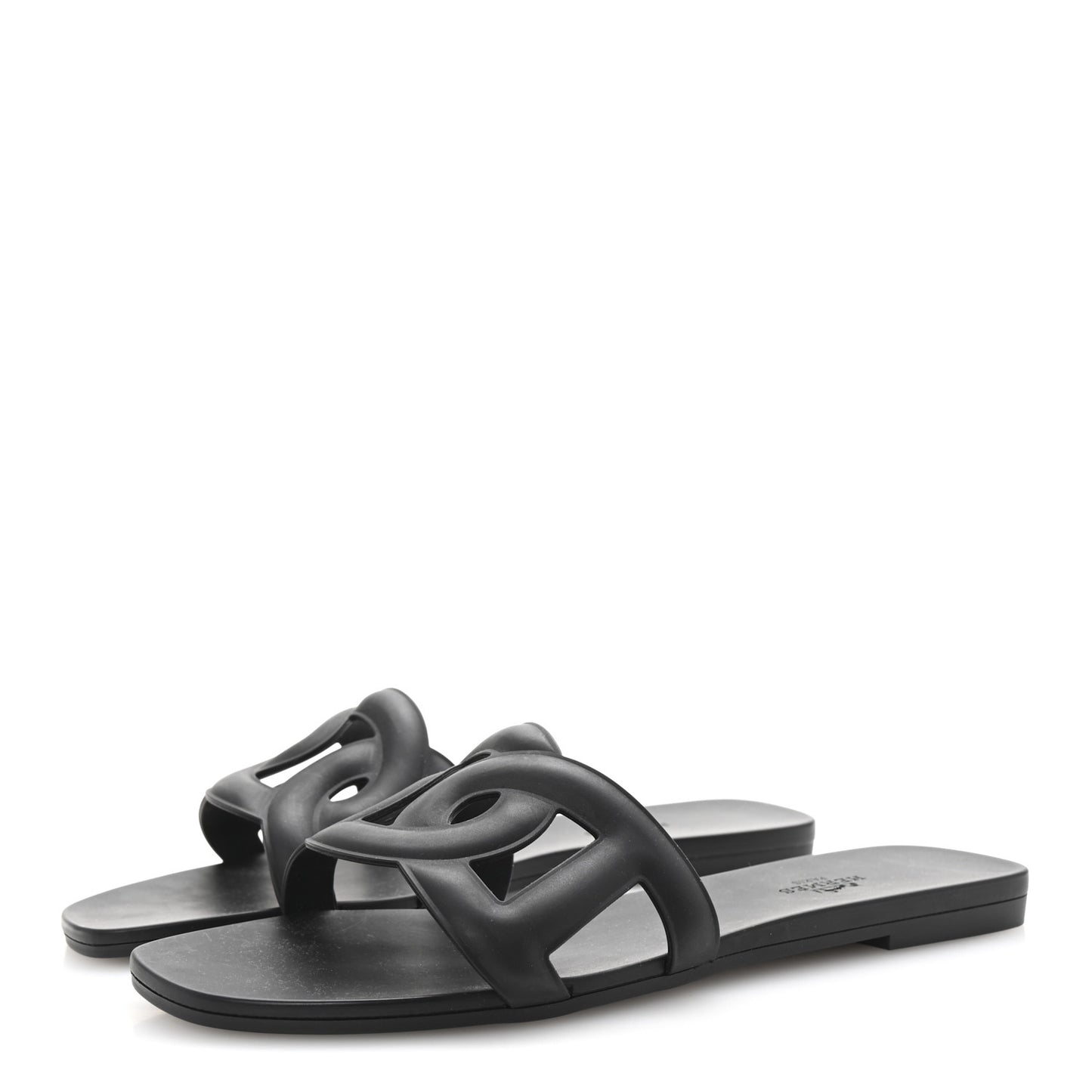 Rubber Aloha Sandals 39 Black