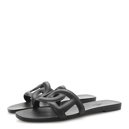 Hermes Rubber Aloha Sandals 39 Black 4 of 8