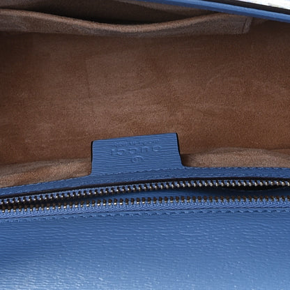 Gucci Shangai Calfskin Web New Flora Small Sylvie Shoulder Bag Azure 8 of 11