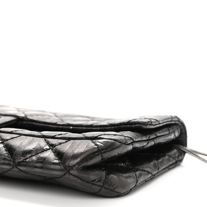 Chanel Metallic Calfskin Striped 2.55 Reissue Flap Black 10 of 10