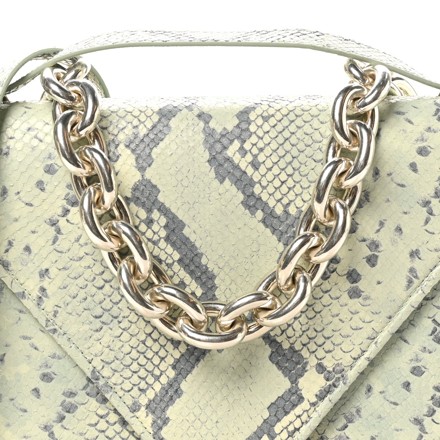 Snakeskin Mount Envelope Bag Green
