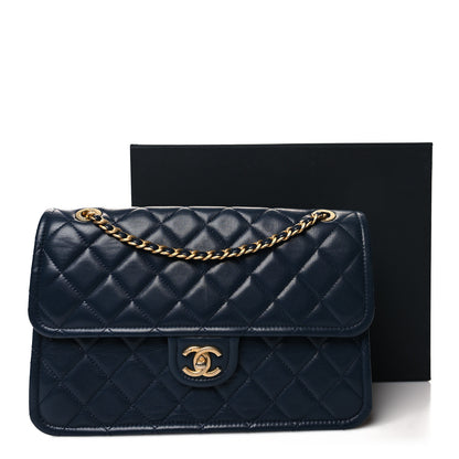 Chanel Caviar Quilted Large Sweet Classic Flap Navy Blue 11 of 11