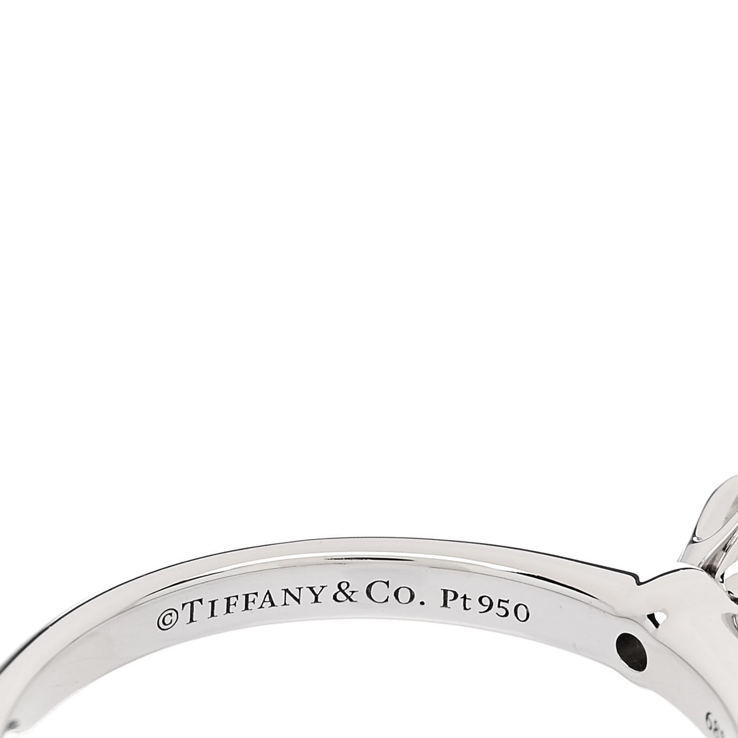Tiffany Platinum Diamond .32ct Solitaire Engagement Ring 55 7.25 5 of 6