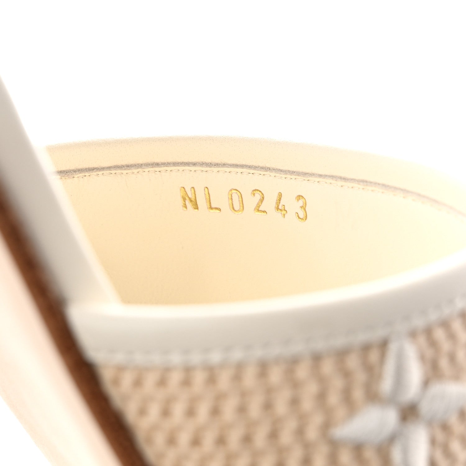 Louis Vuitton Raffia Calfskin Monogram By The Pool Revival Flat Mules 38 White 8 of 9