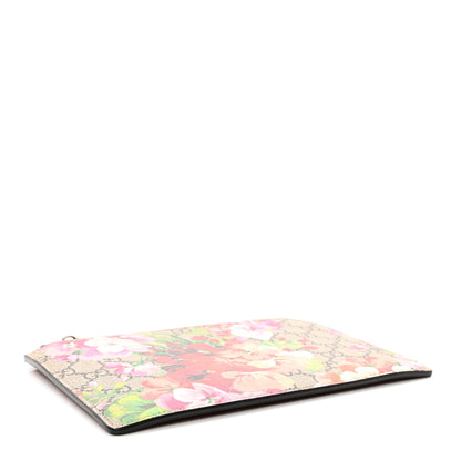 Gucci GG Supreme Monogram Blooms Small Zip Pouch Beige Multicolor Dry Rose 4 of 7