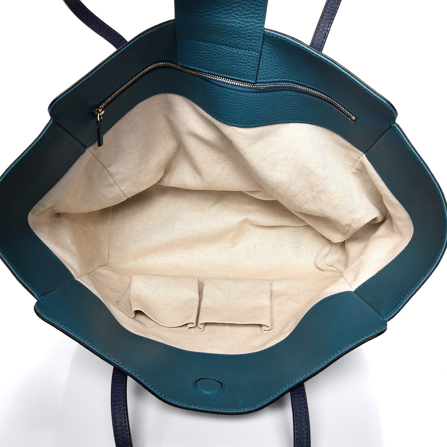 Dollar Calfskin Medium Swing Tote Marine Deep Cobalt