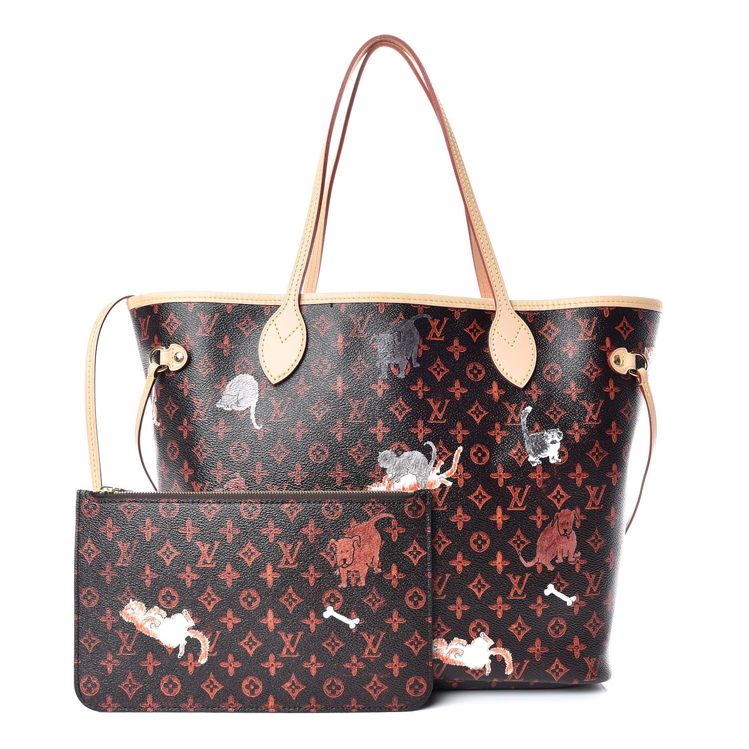 Louis Vuitton Catogram Neverfull MM Marron 1 of 10