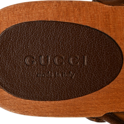 Gucci Monogram Goatskin Horsebit Clog Mules 36.5 Beige Ebony Brown Sugar 6 of 9
