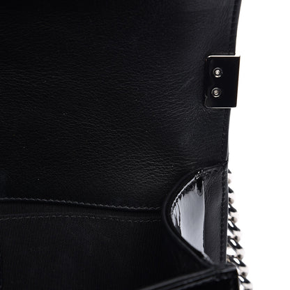 Chanel Patent Calfskin Quilted Medium Plexiglass Boy Flap Black 8 of 10