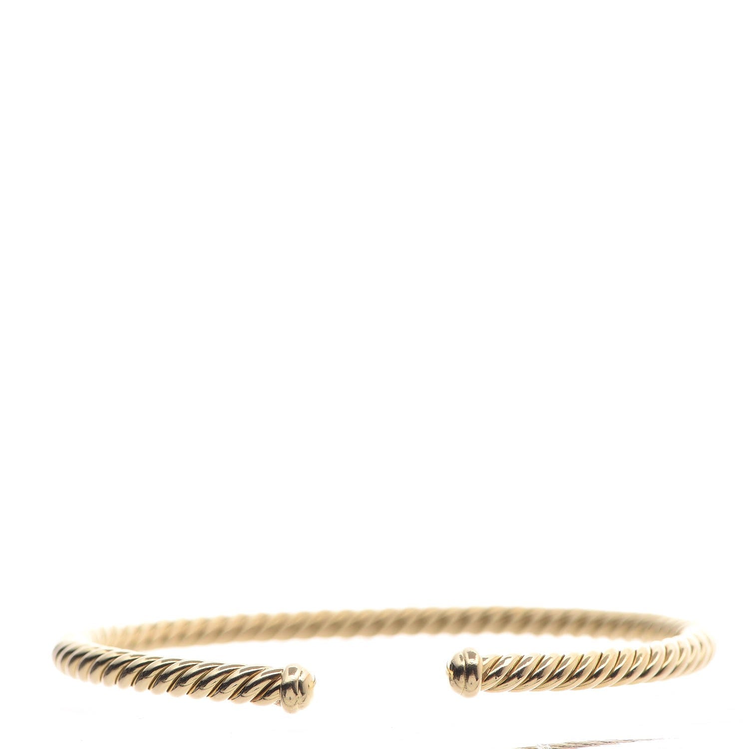 David Yurman 18K Yellow Gold 4mm Cablespira Bracelet 3 of 5