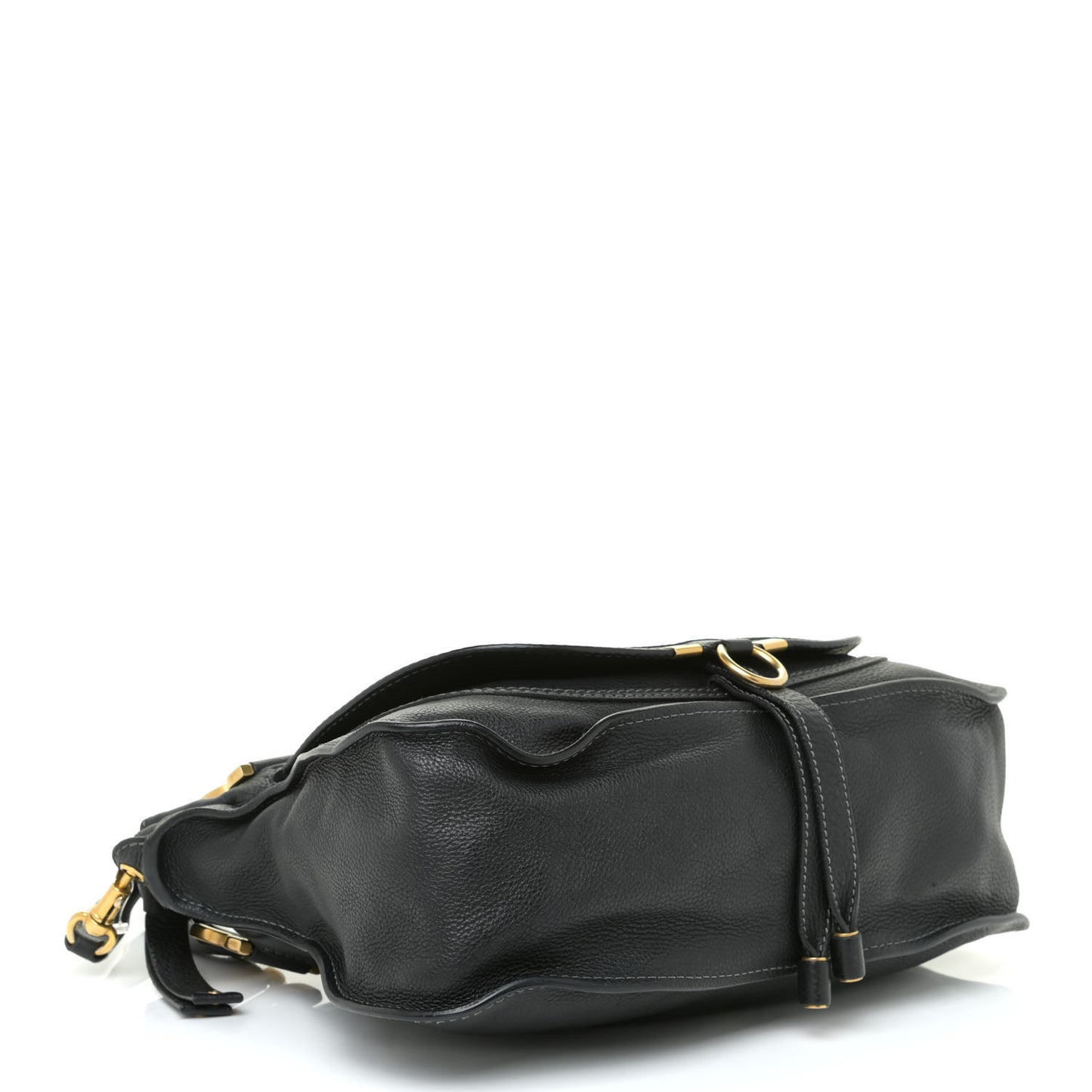 Calfskin Medium Marcie Satchel Black