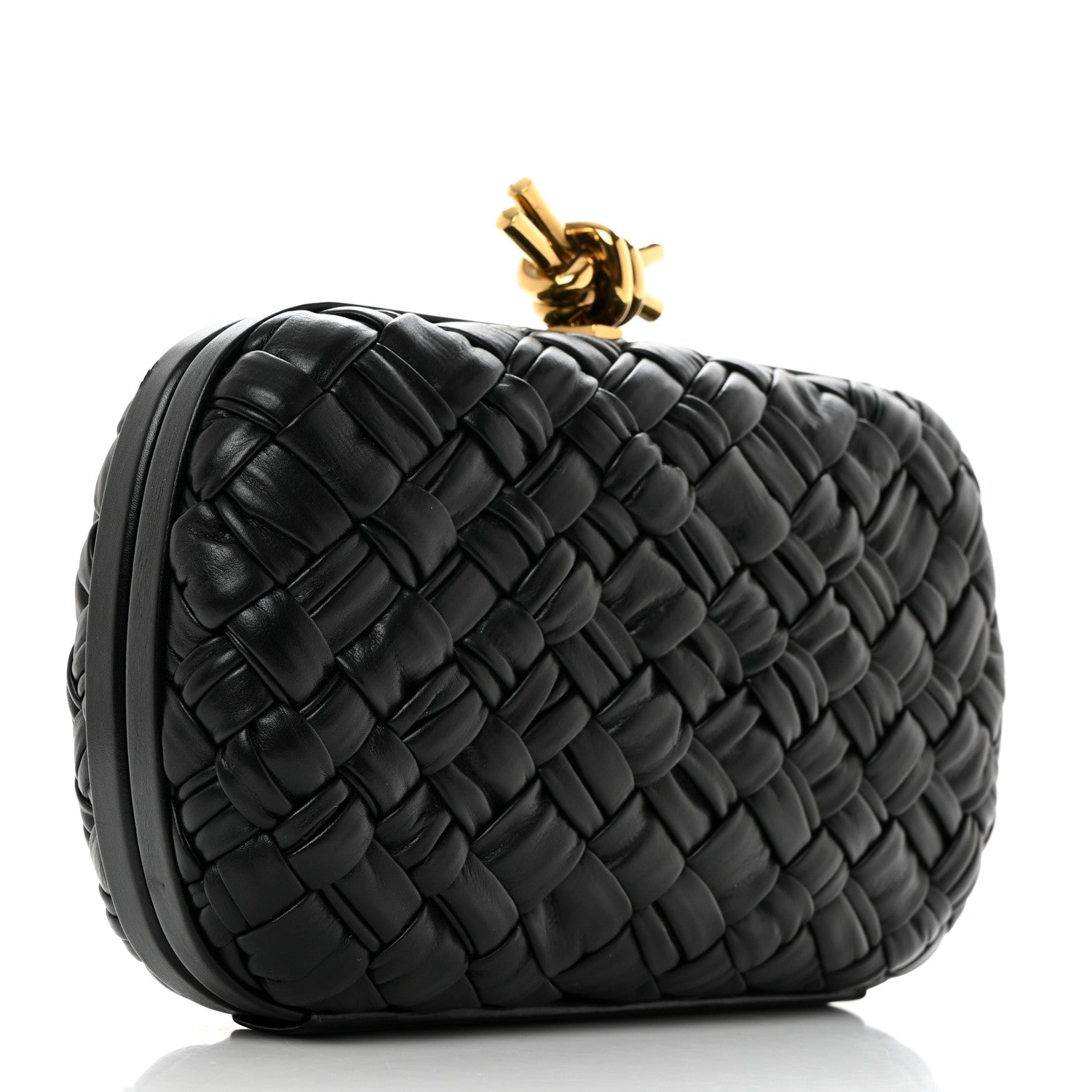 Bottega Veneta Nappa Intrecciato Knot Clutch Black 3 of 6