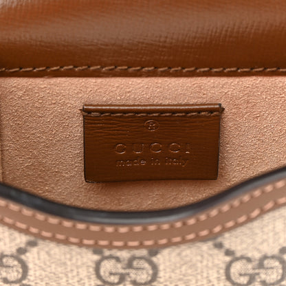 Gucci GG Supreme Monogram Mini Horsebit 1955 Crossbody Bag Beige Brown Sugar 6 of 16