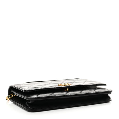 Chanel Lambskin Quilted Infinity Wallet On Chain WOC Black 4 of 14