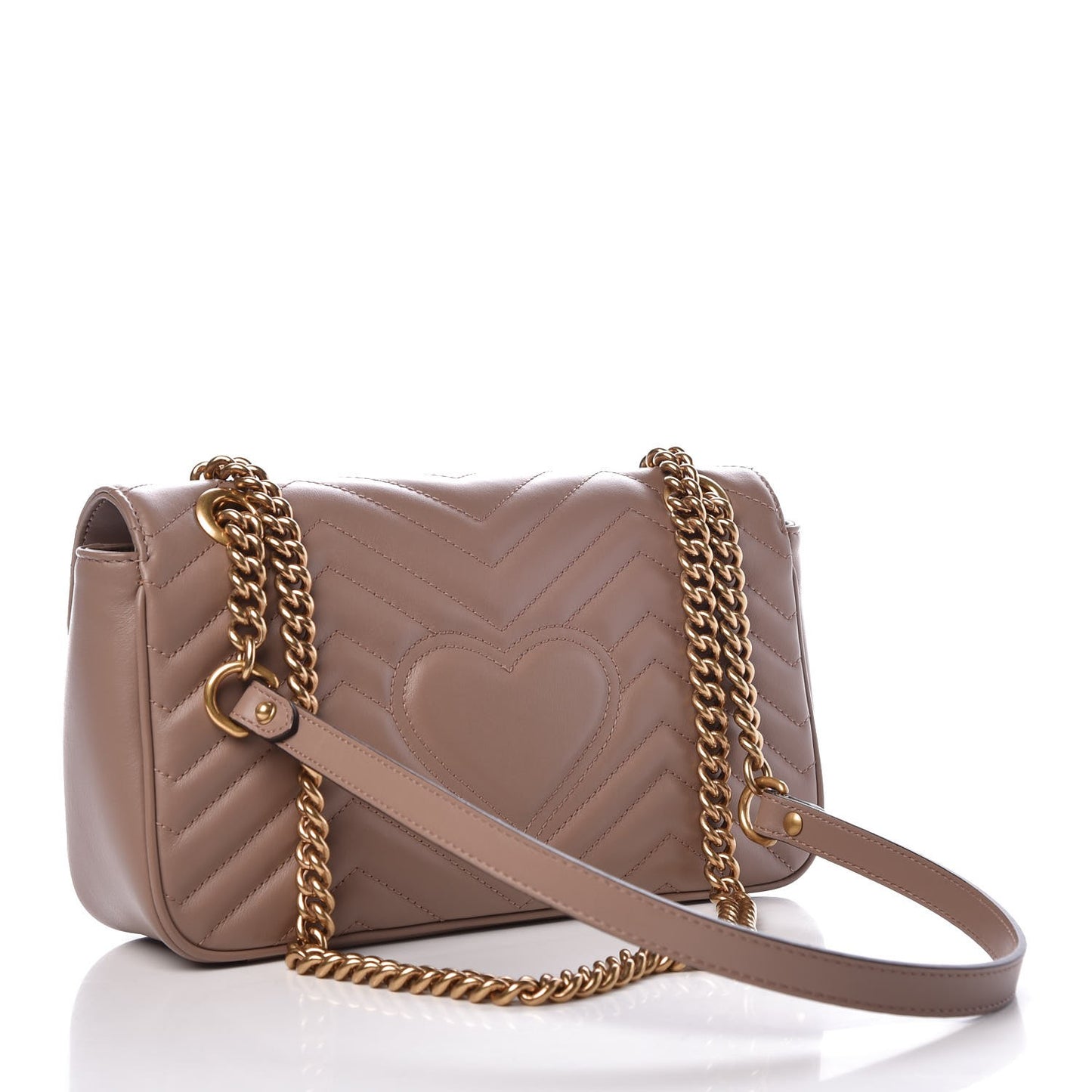 Calfskin Matelasse Small GG Marmont Shoulder Bag Porcelain Rose