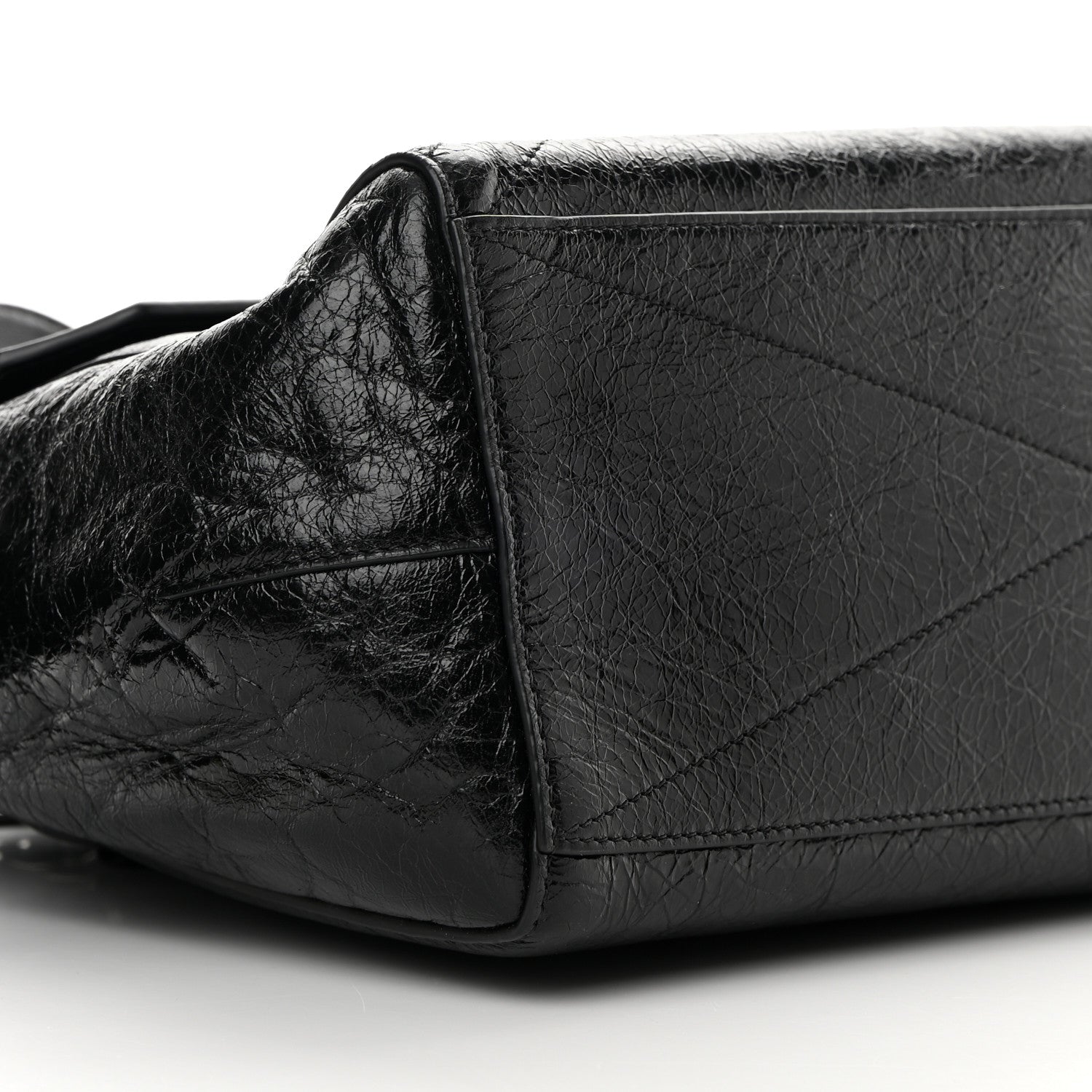 Givenchy Creased Patent Calfskin Medium ID Flap Black 8 of 11