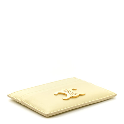 Celine Shiny Calfskin Triomphe Card Holder Sunlight 4 of 8