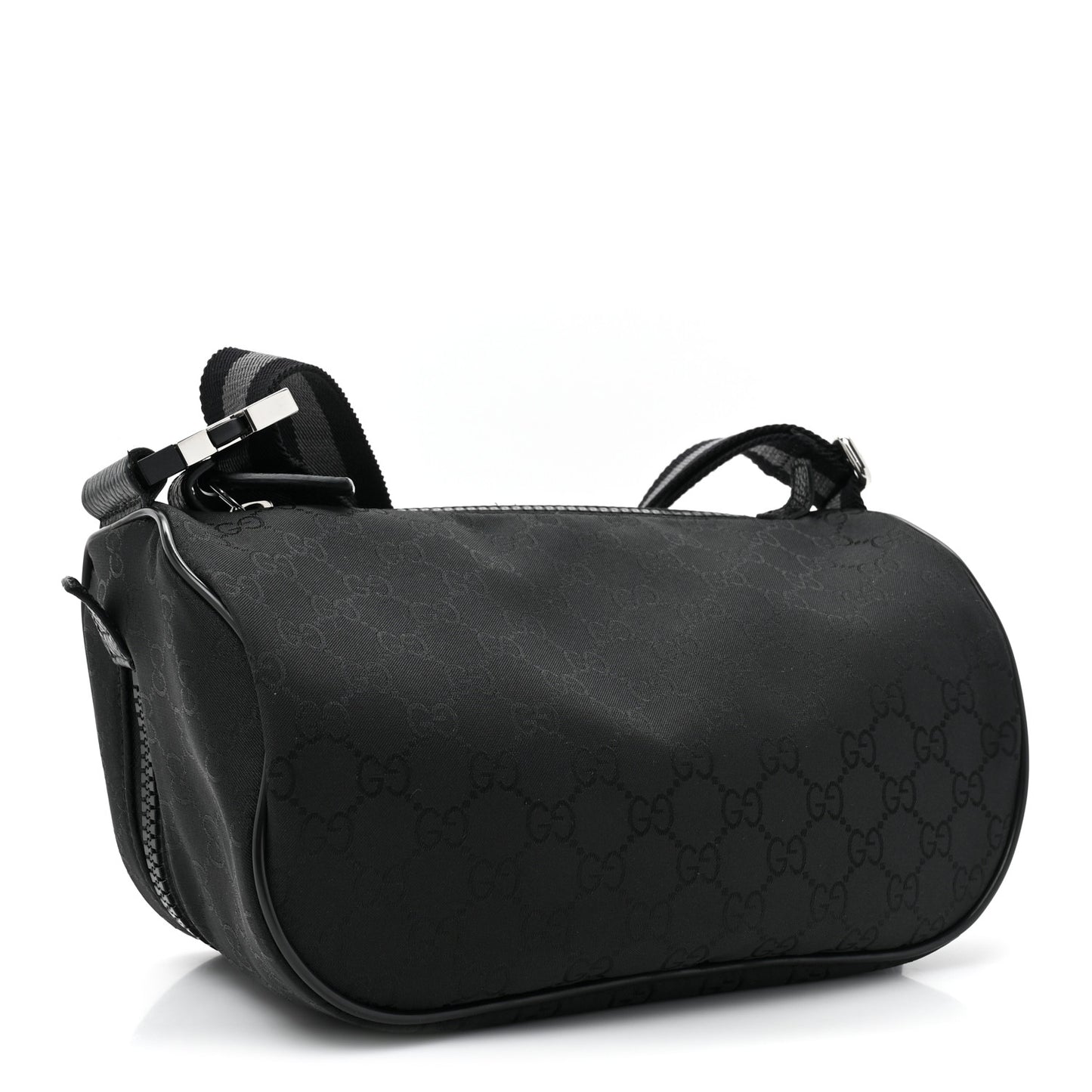 Nylon Monogram Fanny Pack Belt Bag Black