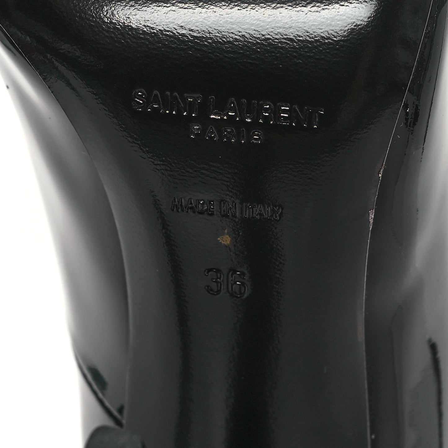 Patent Calfskin Kayla 110 Pumps 36 Black