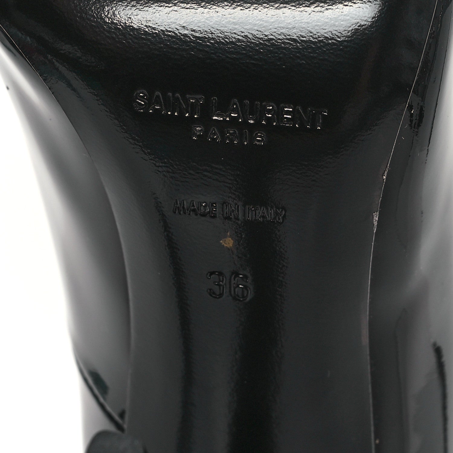 Saint Laurent Patent Calfskin Kayla 110 Pumps 36 Black 7 of 10
