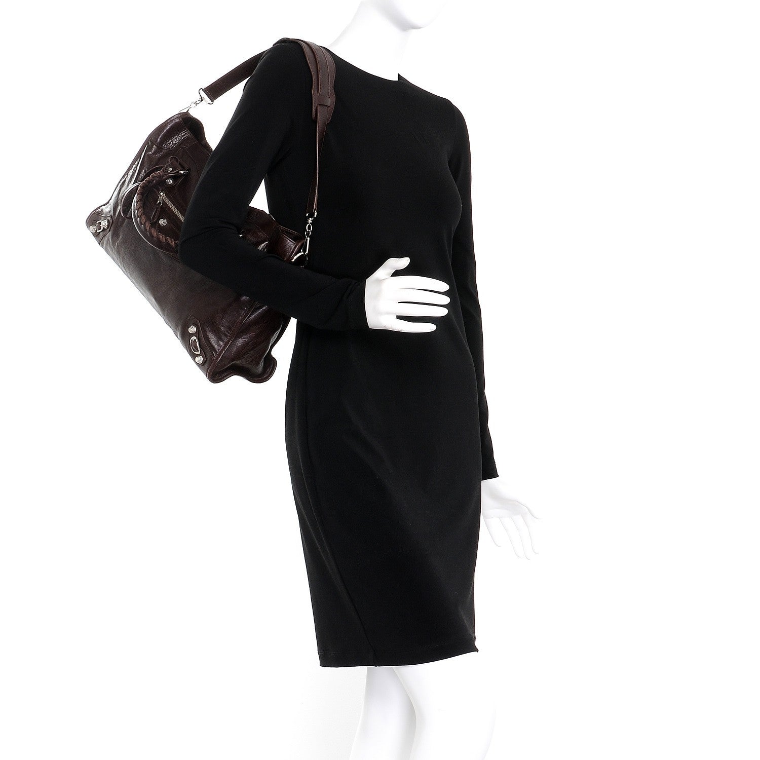 Balenciaga Agneau Giant 12 Silver Hardware City Cigare Fonce 2 of 7