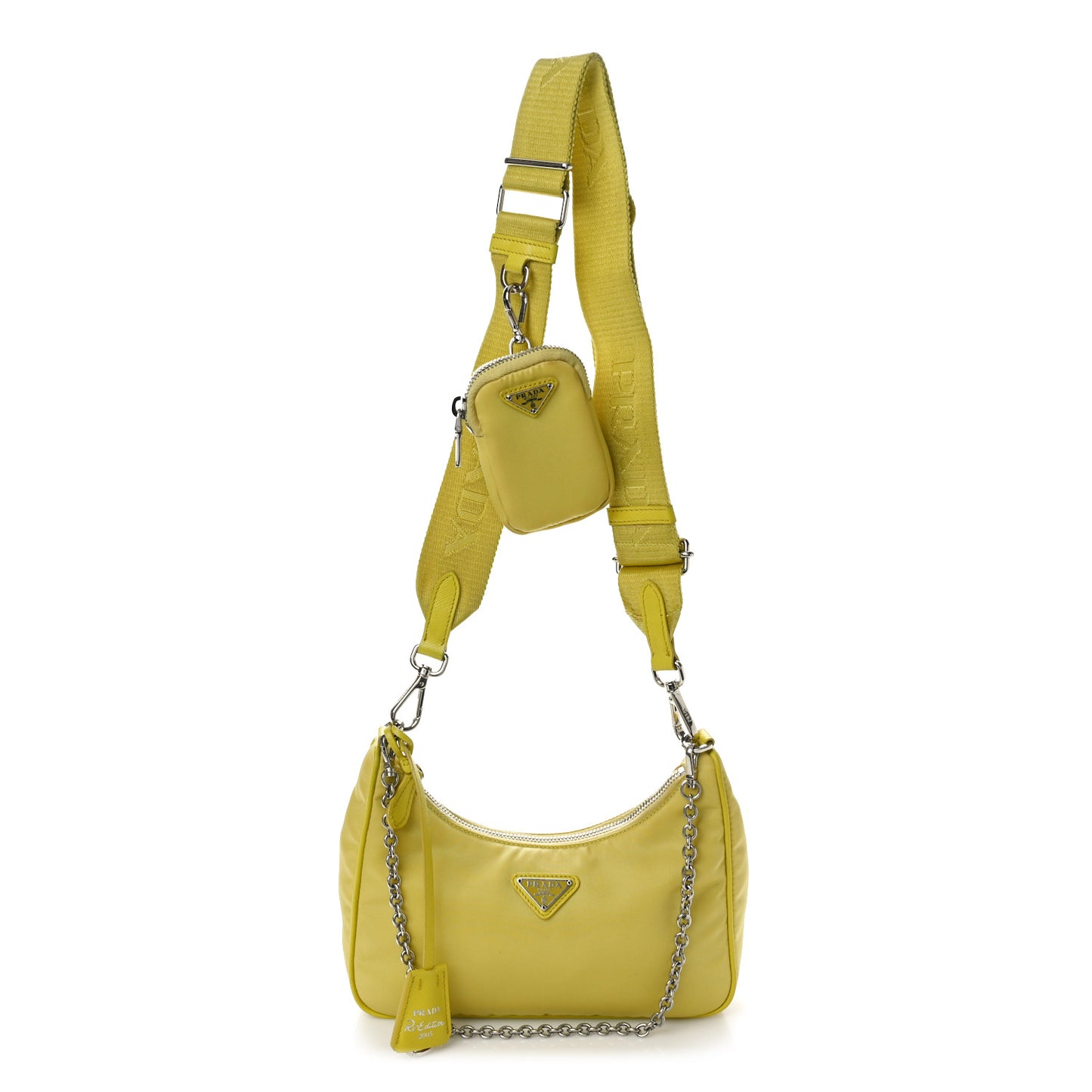 Nylon Saffiano Re-Edition 2005 Shoulder Bag Ananas