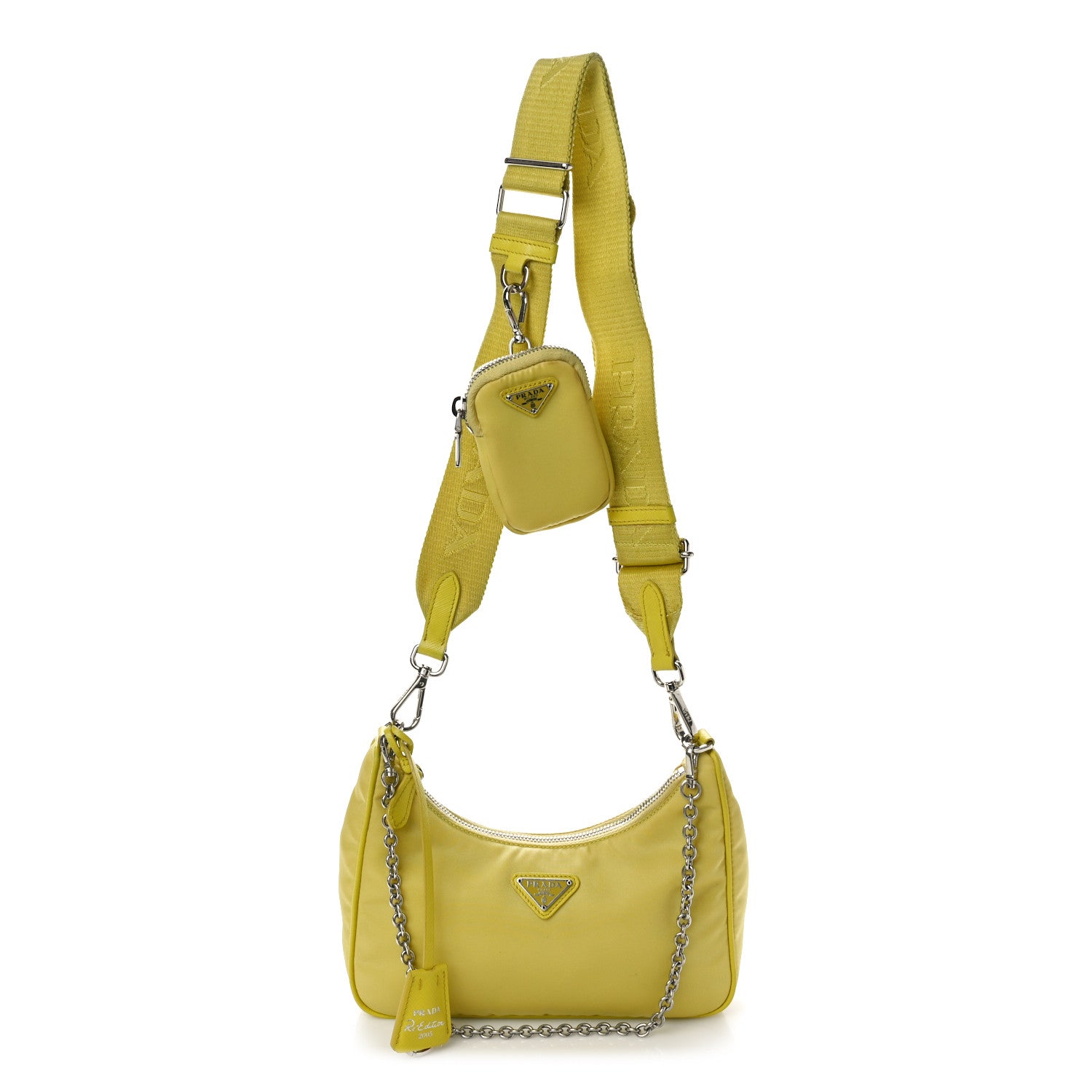 Prada Nylon Saffiano Re-Edition 2005 Shoulder Bag Ananas 1 of 9