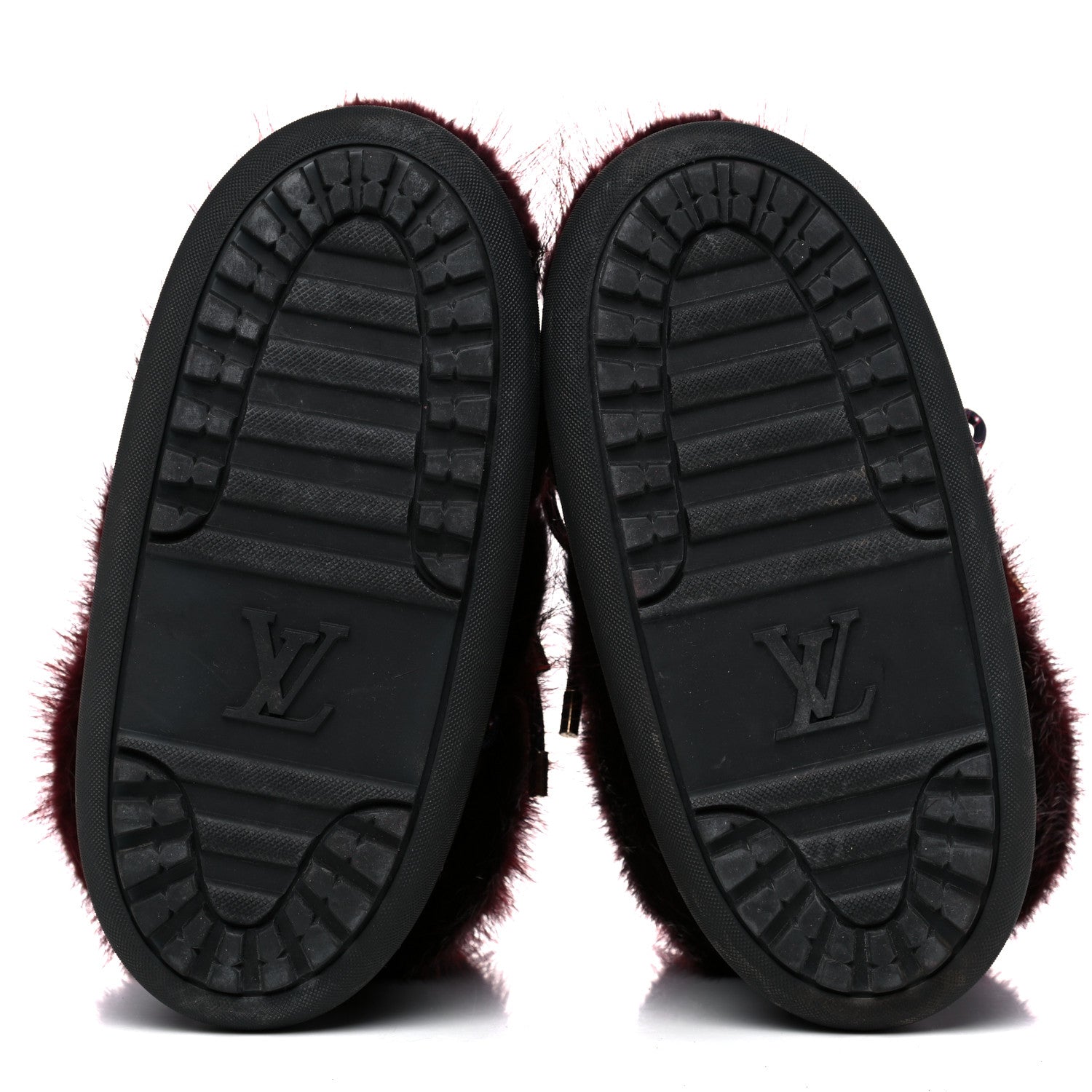 Louis Vuitton Beaver Calfskin Monogram Off Piste Flat Half Boots 38 Red 5 of 7
