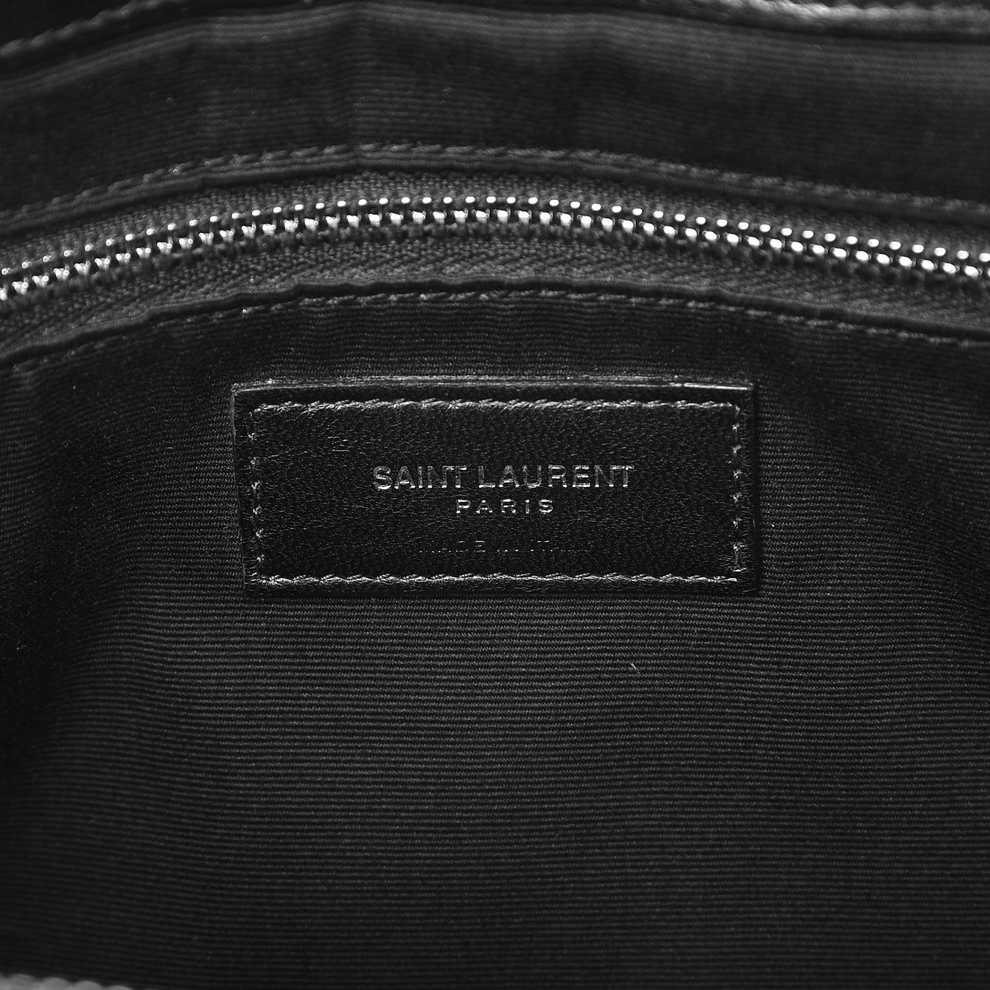 Calfskin Y Quilted Monogram Large Loulou Chain Satchel Black