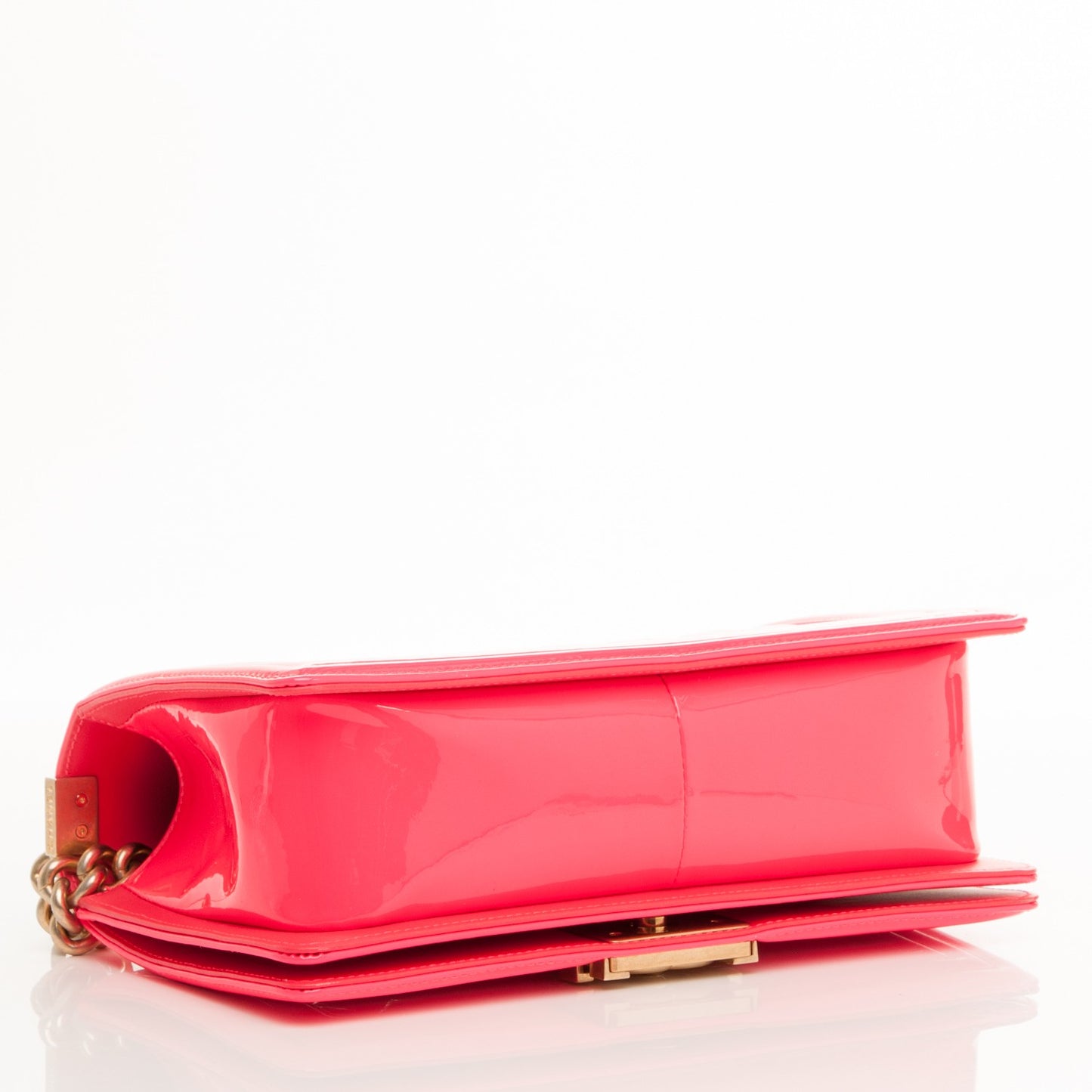Patent Quilted Medium Boy Flap Pink