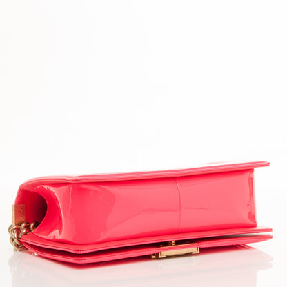 Chanel Patent Quilted Medium Boy Flap Pink 4 of 7