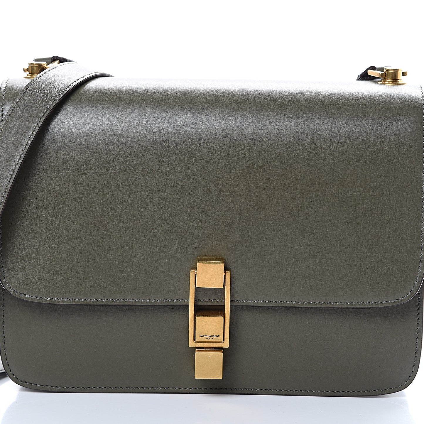 Smooth Calfskin Carre Satchel Green