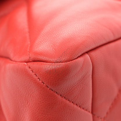 Chanel Goatskin Quilted Large Chanel 19 Flap Red 14 of 16