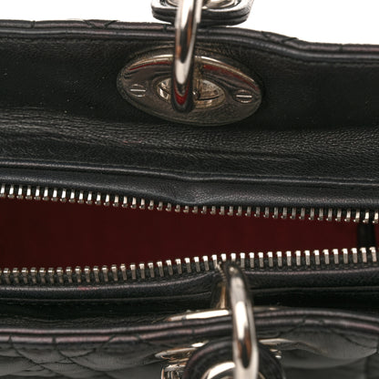 Christian Dior Lambskin Cannage Large Lady Dior Black 15 of 16