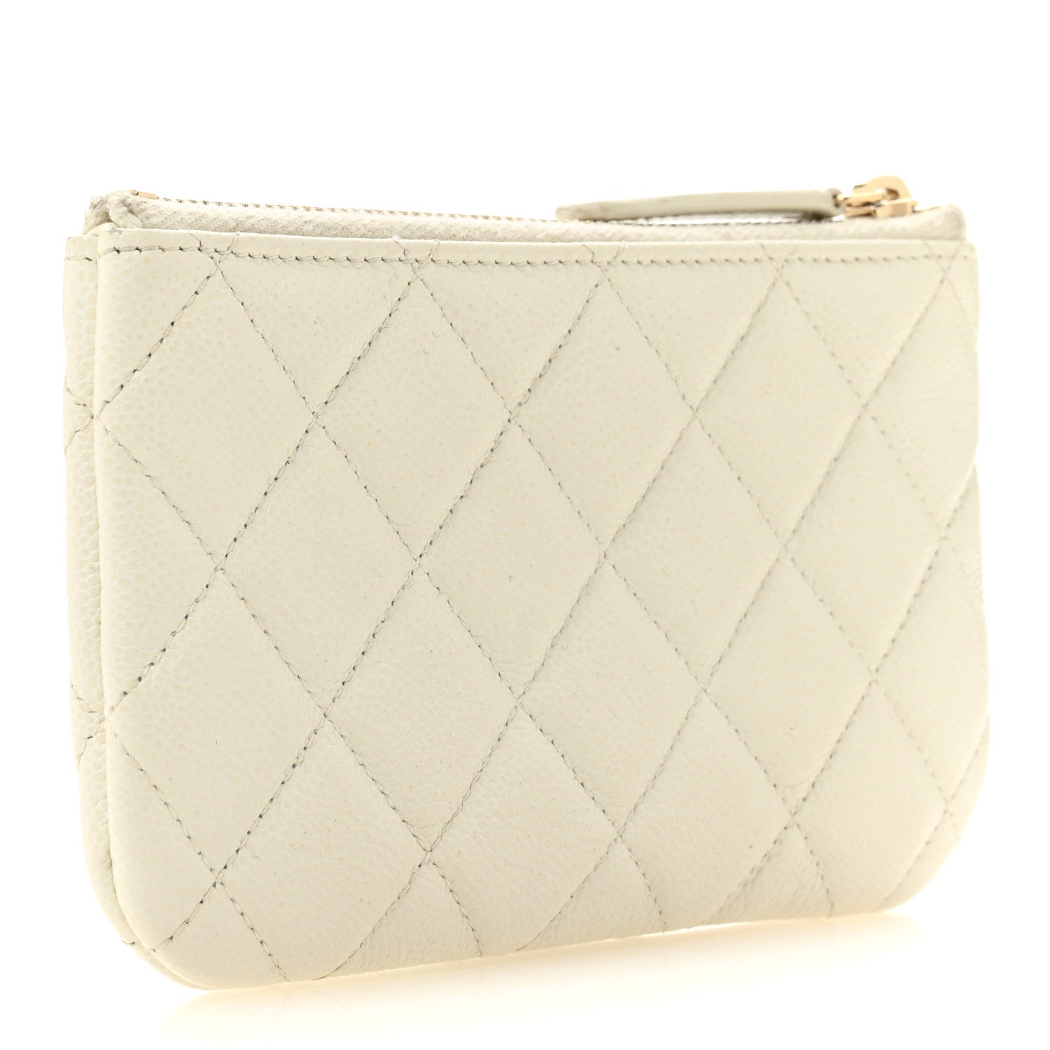 Chanel Caviar Quilted Small Pouch White 3 of 11