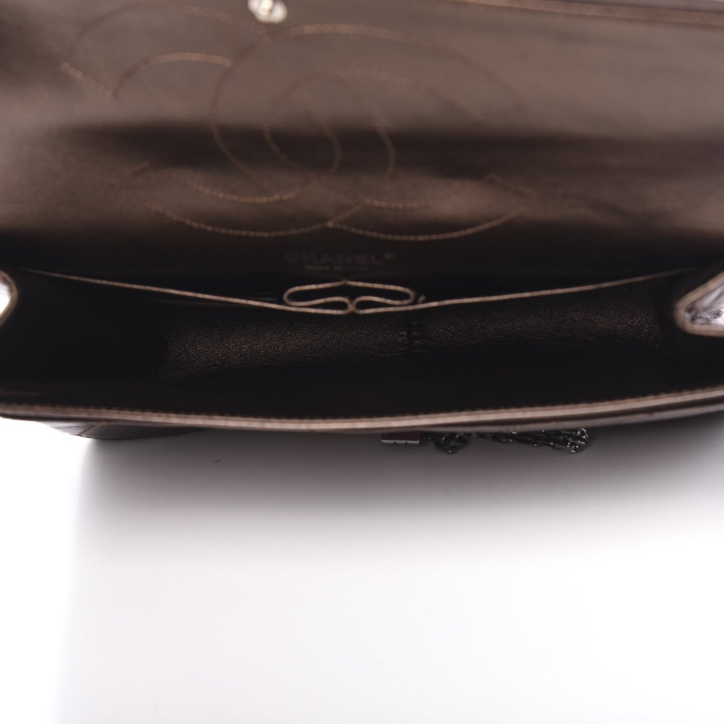 Metallic Aged Calfskin Quilted 2.55 Reissue 227 Flap Bronze