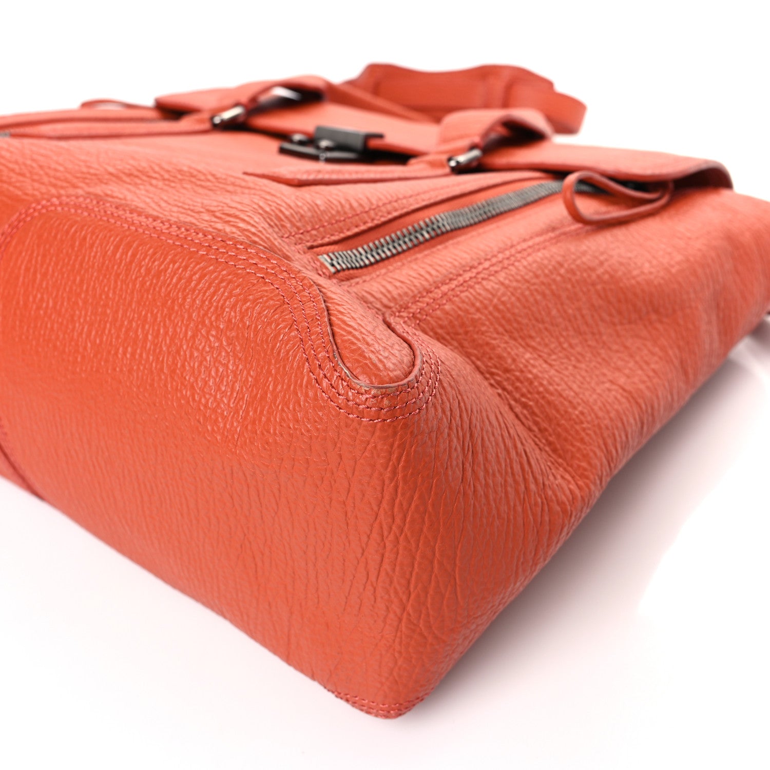 3.1 Phillip Lim Textured Calfskin Large Pashli Satchel Orange 8 of 10