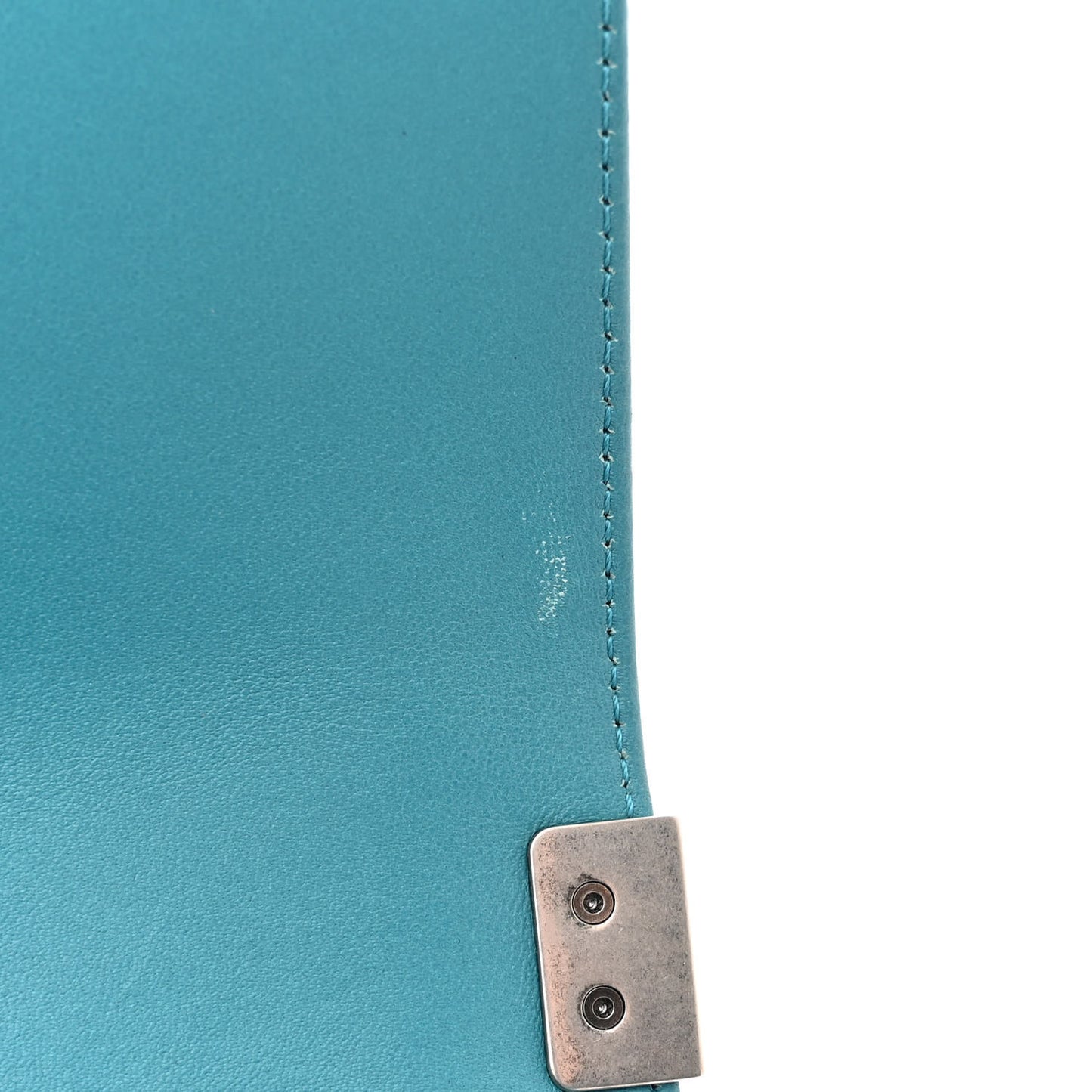 Lambskin Quilted Small Boy Flap Dark Turquoise