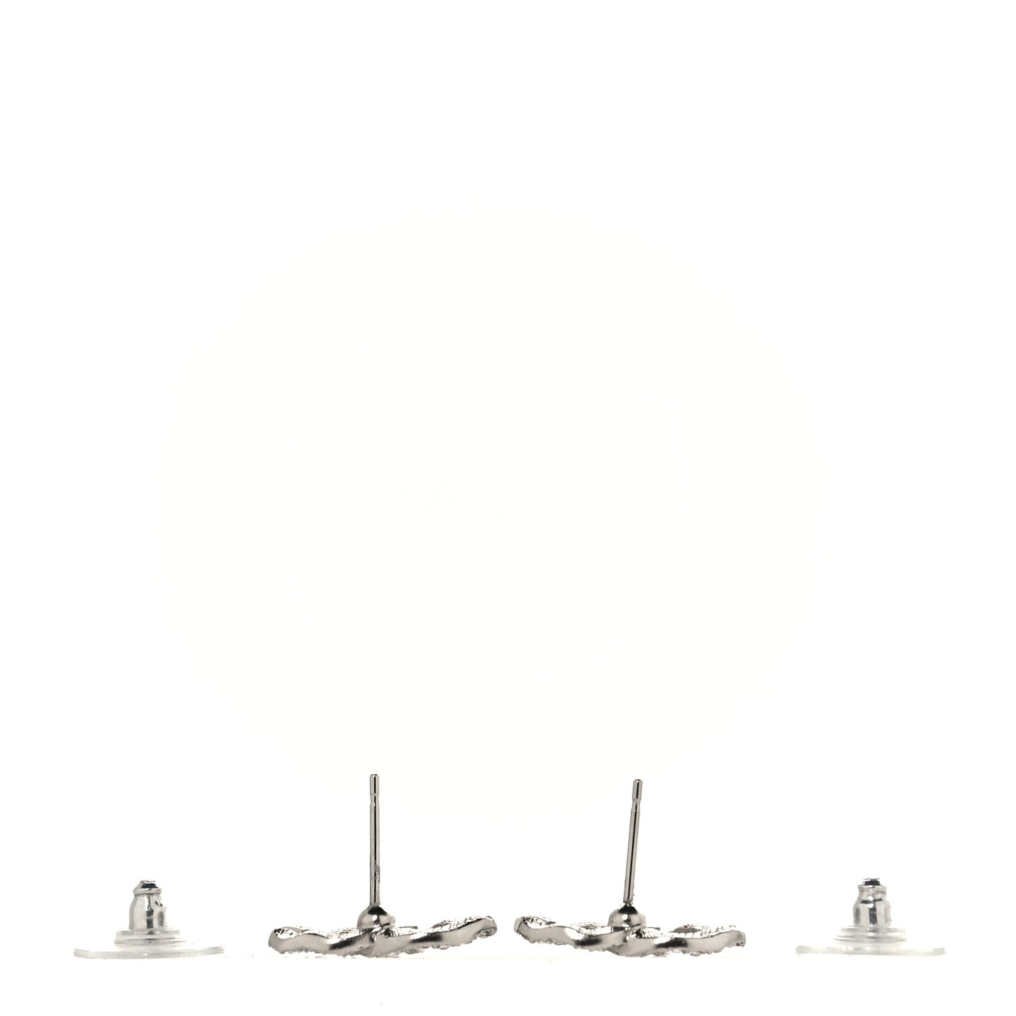 Crystal CC Earrings Silver