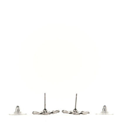 Chanel Crystal CC Earrings Silver 3 of 4