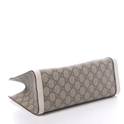 Gucci GG Supreme Monogram Moon Calfskin Small Padlock Tote Beige Ebony Mystic White 4 of 10