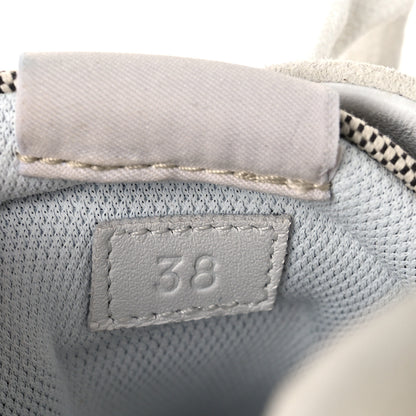 Hermes Toile Suede Goatskin Jet Sneakers 38 Multicolored Prunoir 10 of 14