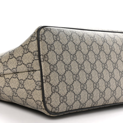Gucci GG Supreme Monogram Medium Zippered Tote Dark Brown 9 of 10