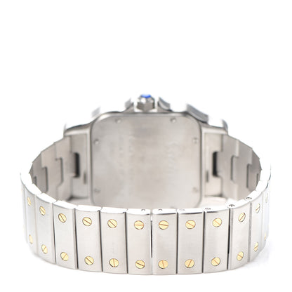 Cartier Stainless Steel 18K Yellow Gold 32mm Santos De Cartier Galbee Automatic Watch 3 of 6