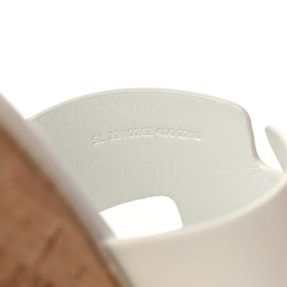 Hermes Calfskin Cork Eze 30 Sandals 40 White 7 of 9
